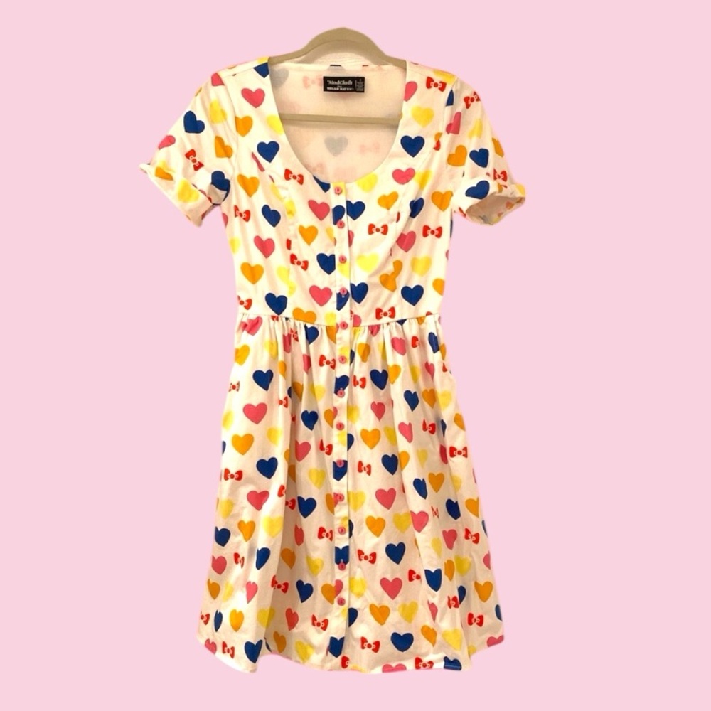 Modcloth X Hello Kitty Multicolored Swing Dress - image 1